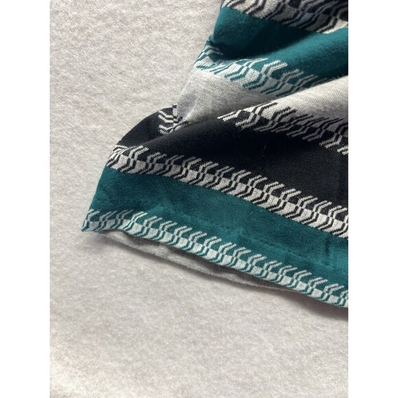 Vintage Tour Classics By Greenline Polo Shirt XL Blue Grey Stripe Single Stitch - Picture 6 of 6